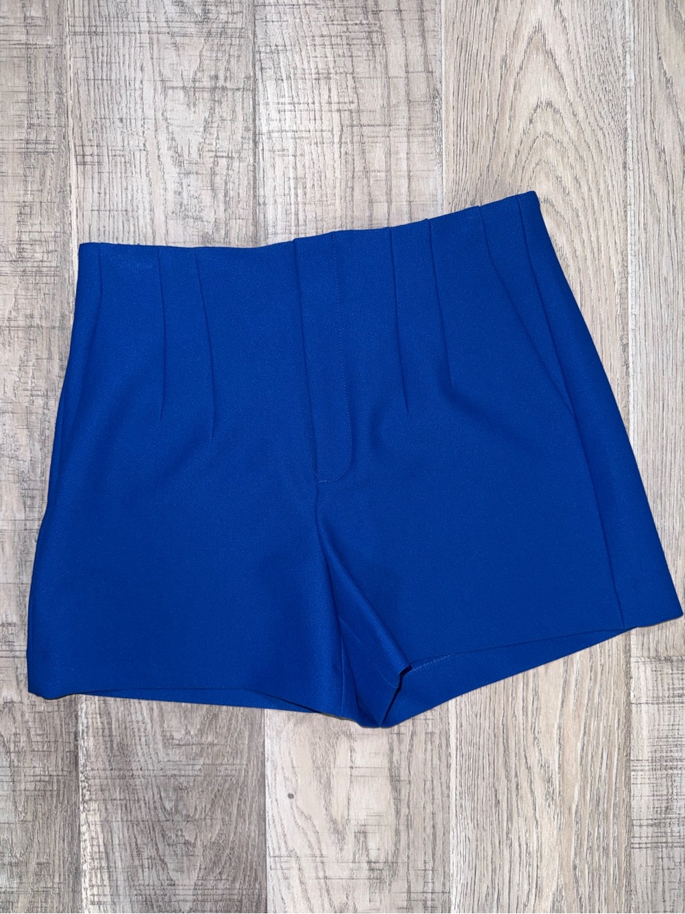 High-Waist Royal Blue Women's Shorts Size-Large
